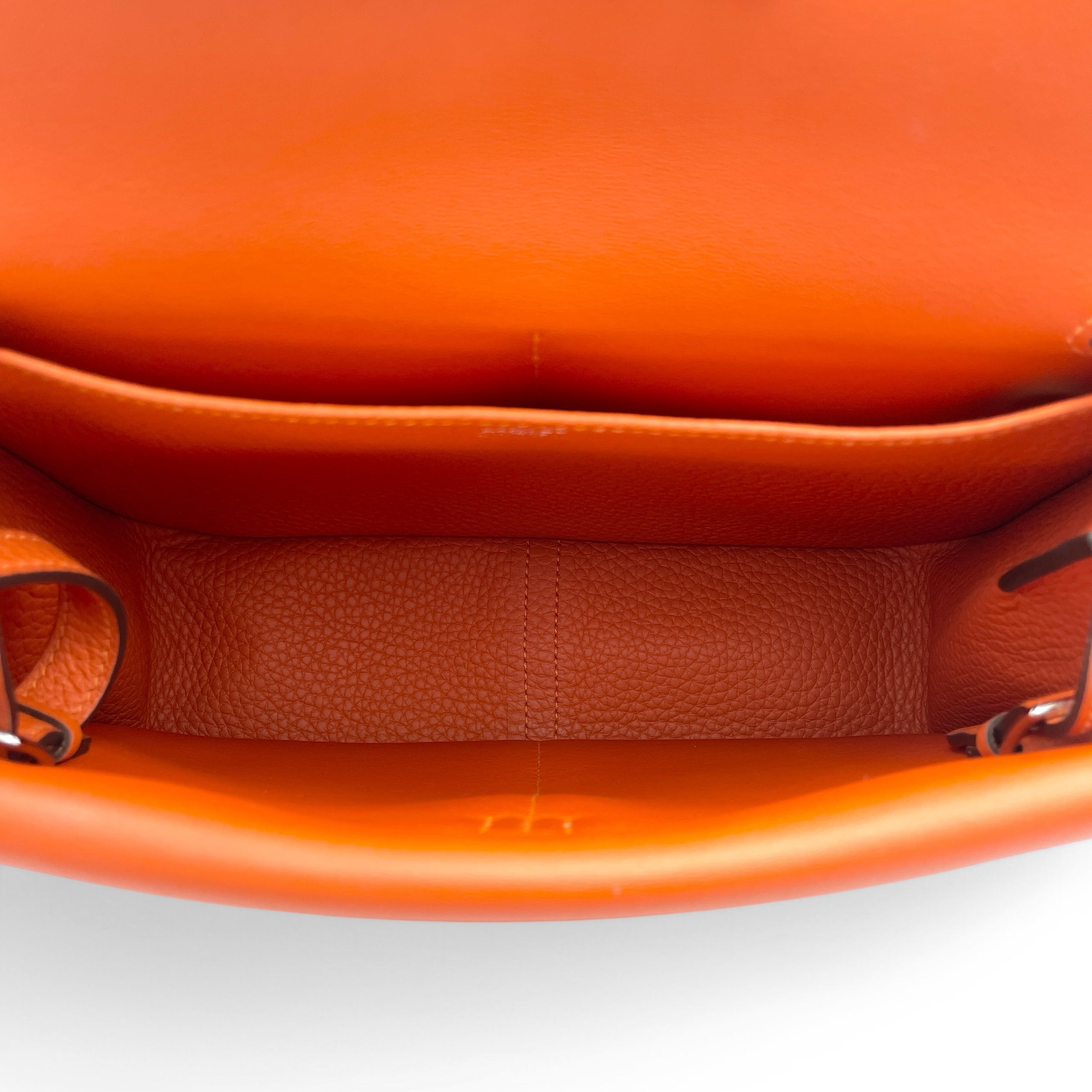 Buy Hermes Halzan 25 Taurillon Clemence 9J Feu Orange | Maxuria