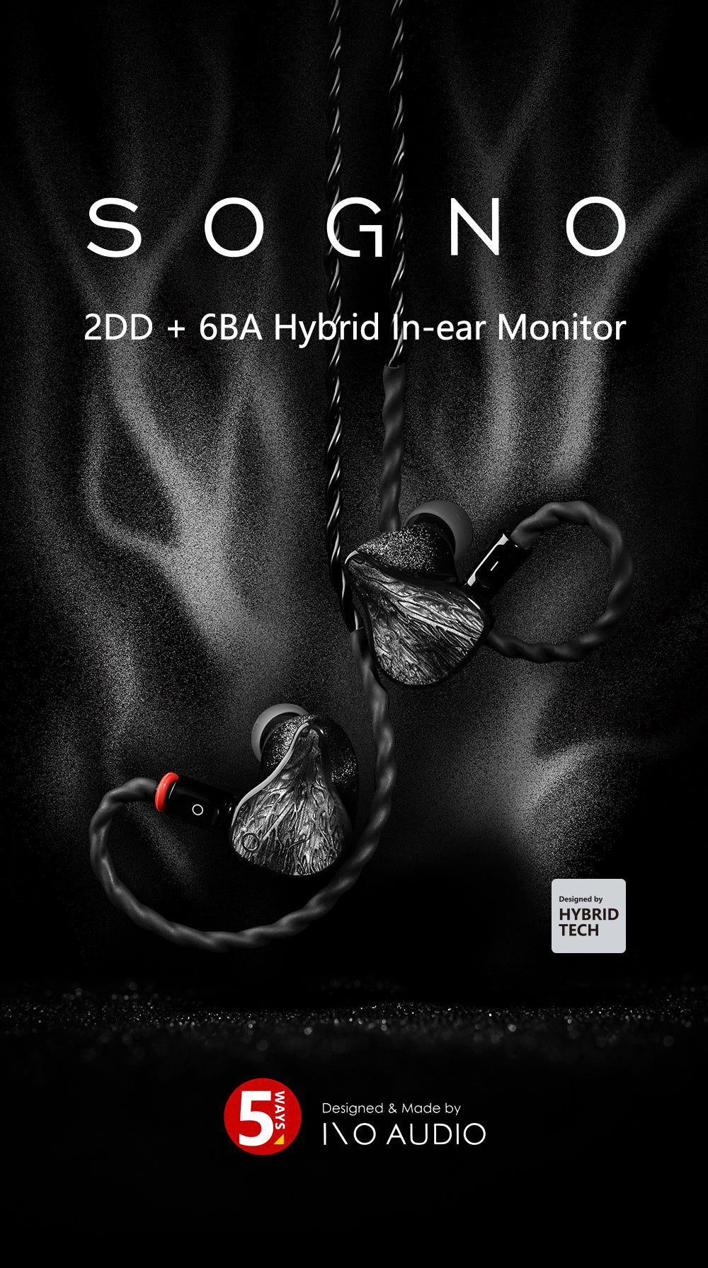 IOAUDIO SOGNO 2DD+6BA In-Ear Headphone