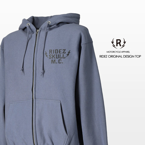 RIDEZ SKULL MC ZIP PARKA 12oz 厚手スカル ジップパーカー RHD04