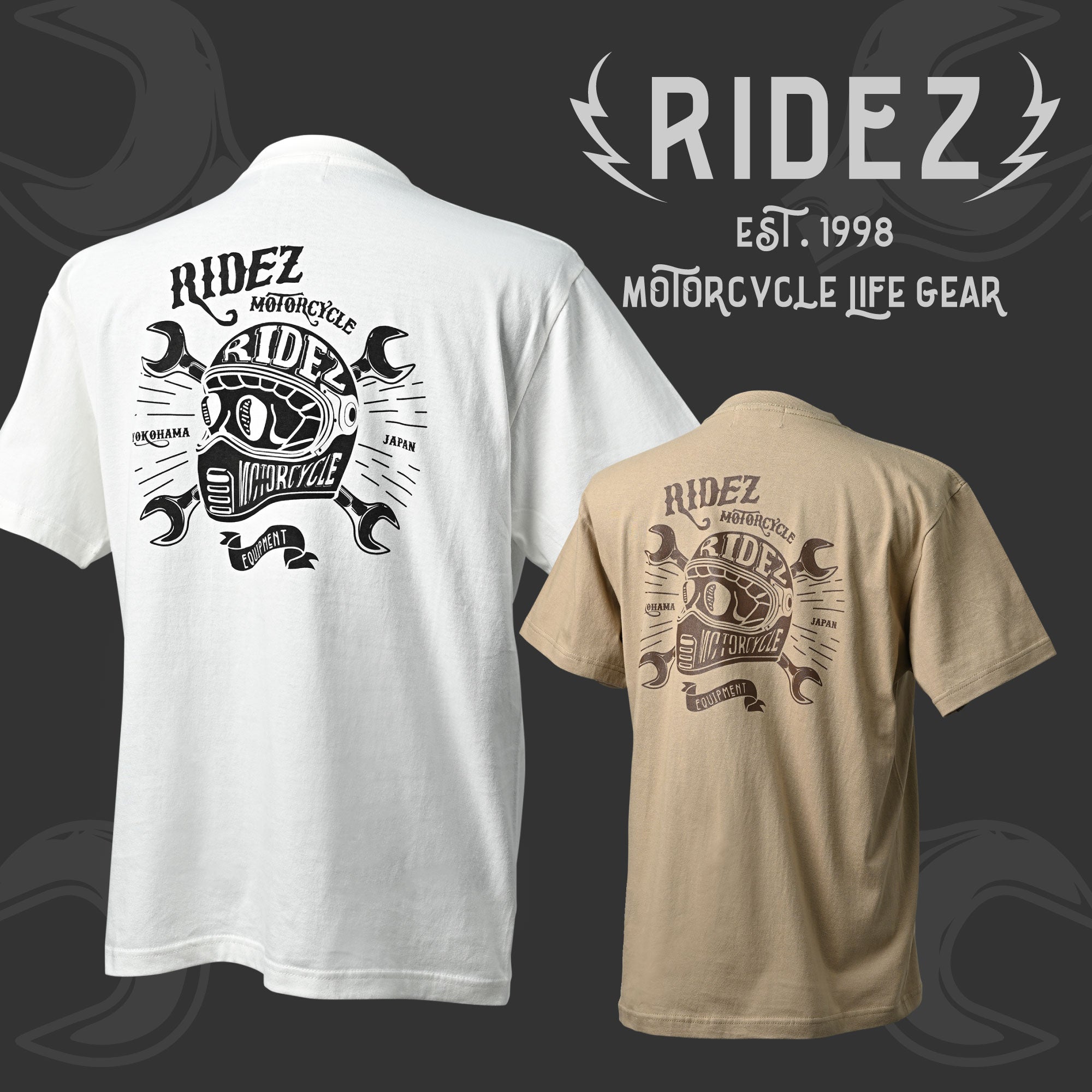 RIDEZ XX TEE ライズ オリジナル バイクTシャツ RD8001