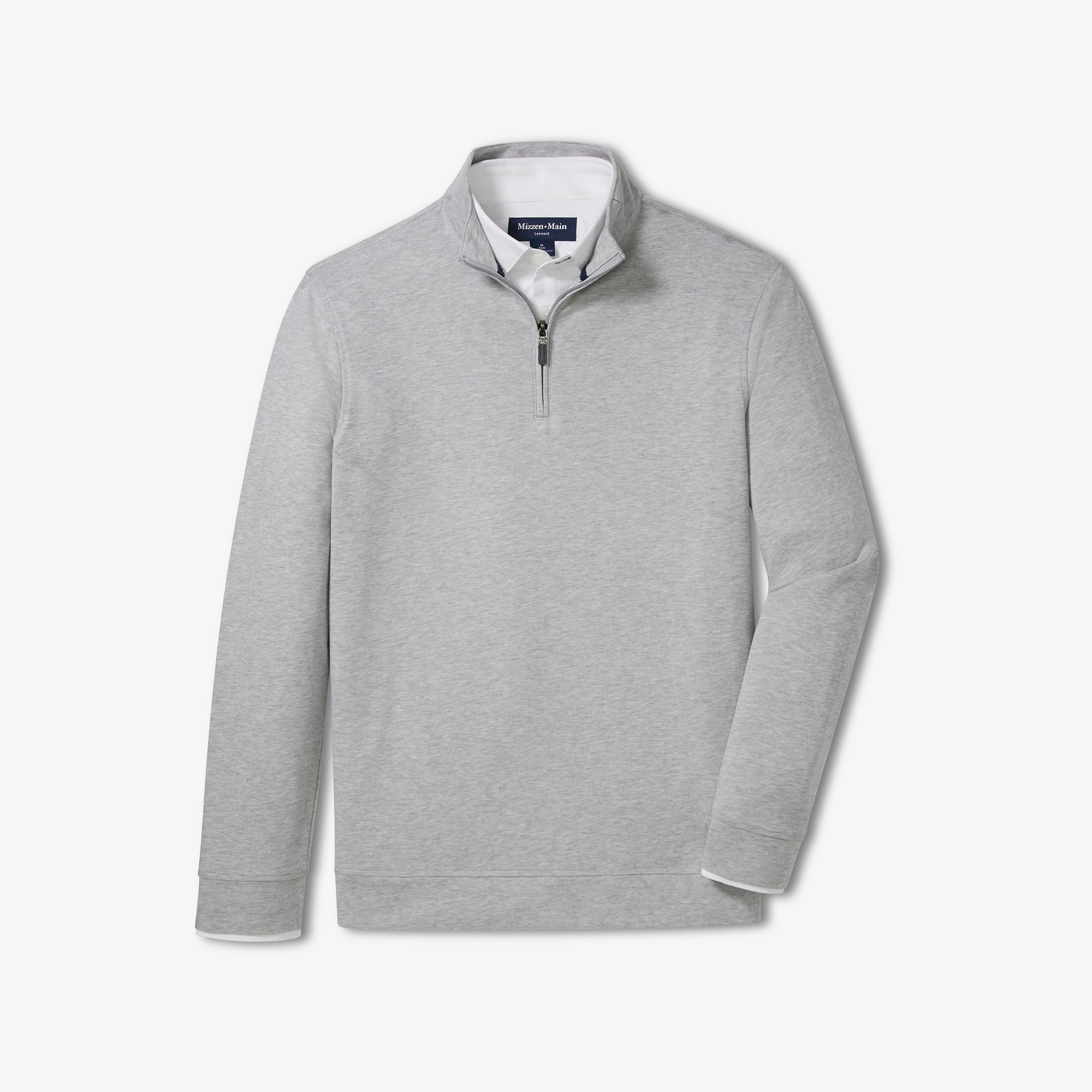 Crandall Quarter Zip - Light Gray Heather | Mizzen+Main