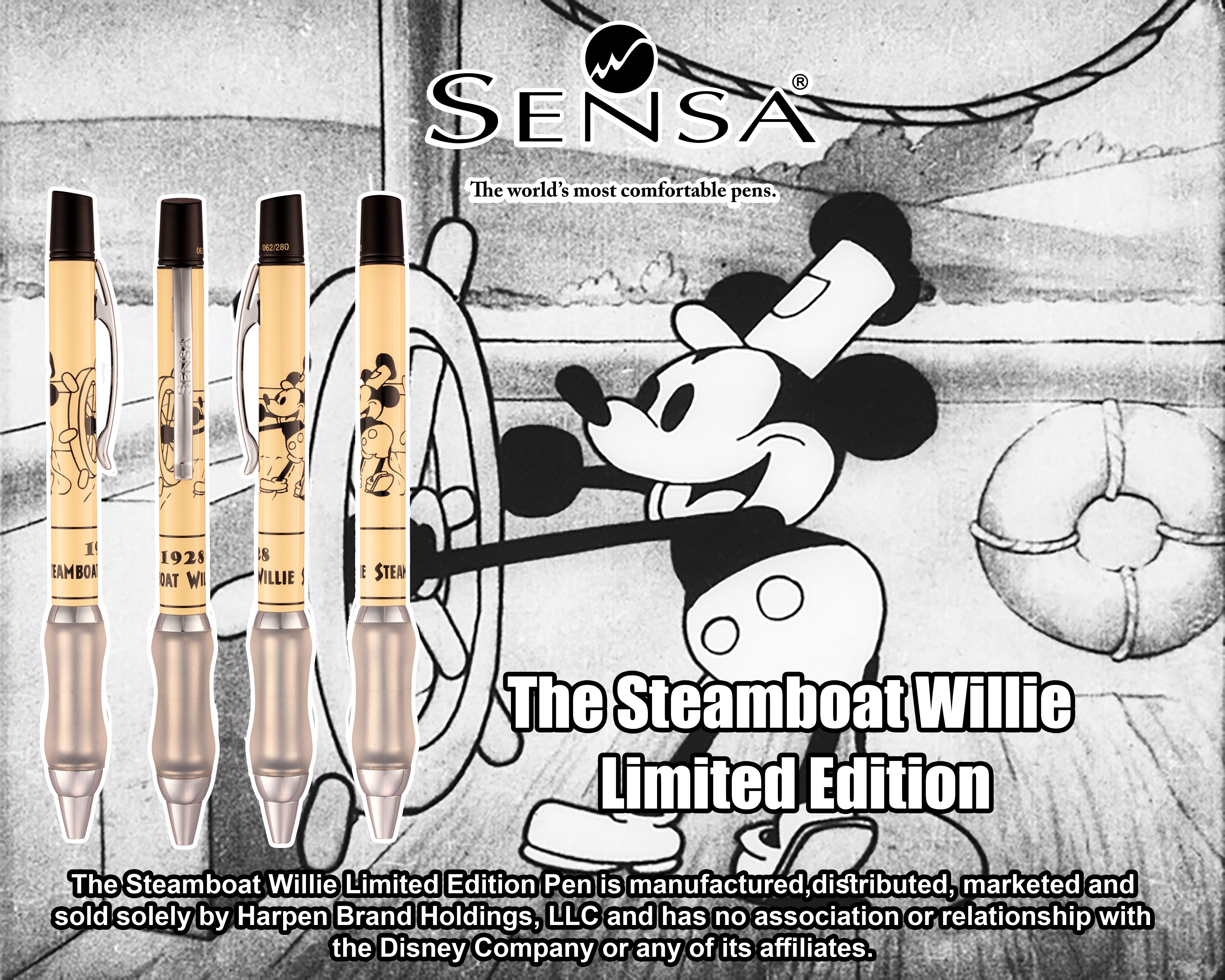 The Sensa® STEAMBOAT WILLIE 'Circa 1928” Limited Edition – sensapens
