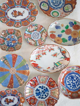 波佐見焼 林九郎窯 古伊万里菊紋 楕円皿 ¥5,720 大人の焼き物