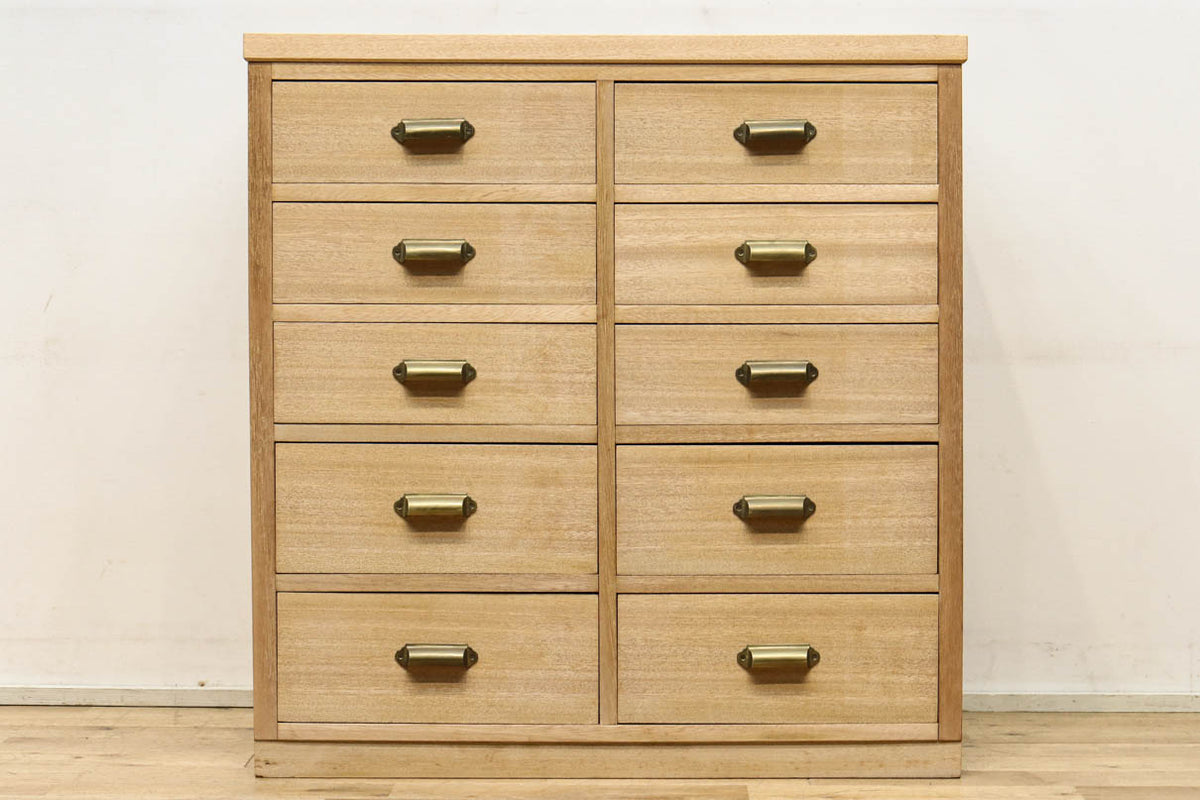 からくり箪笥 車箪笥 龍 雲龍金具 キャビネット レトロ 旧家