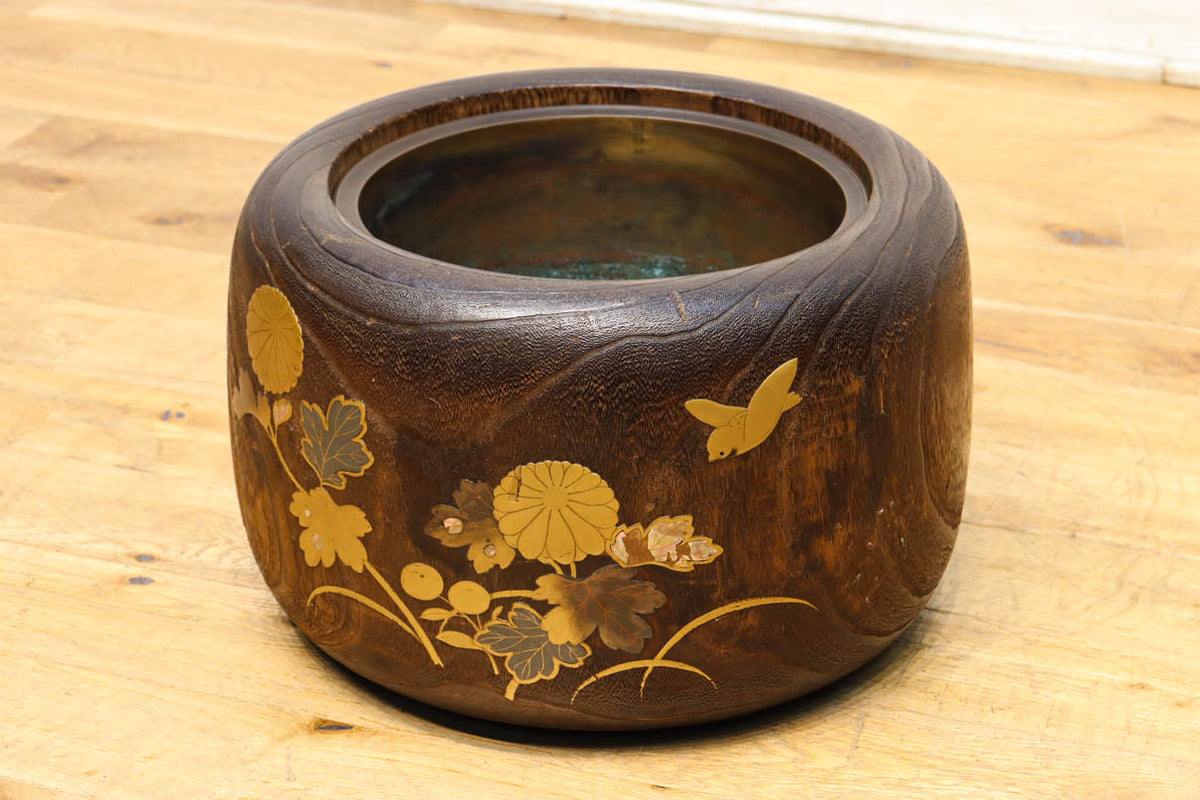 火鉢 アンティーク アンティーク火鉢の手あぶり火鉢スタートセット