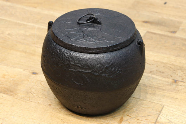 蓋付長火鉢鉄壺 29cm 蓋付長火鉢鉄壺 29cm