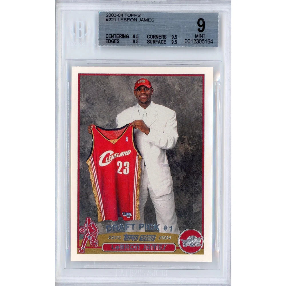 2003-04 Topps Basketball Lebron James Rookie Card #221 Rc Bgs 9