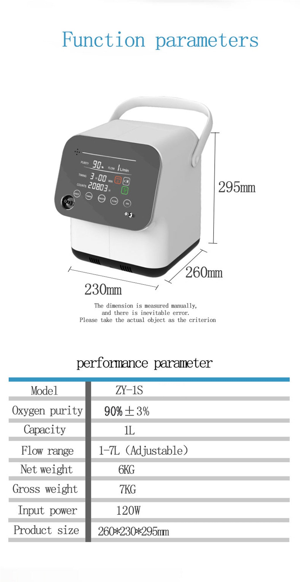 7L Home Oxygen Concentrator ZY-1S
