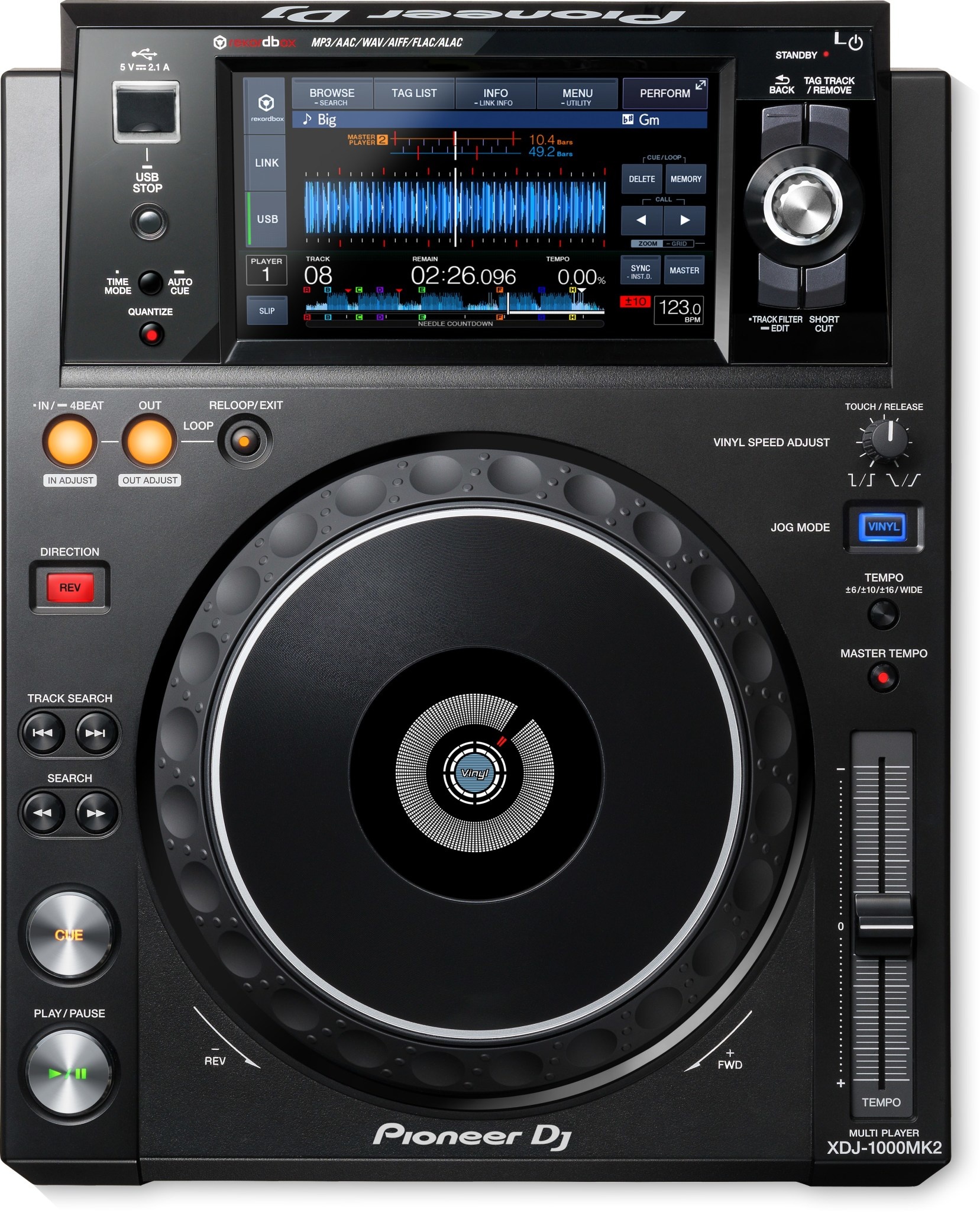 XDJ-1000MK2 PERFORMANCE DIGITAL MULTI PLAYER w/ 7