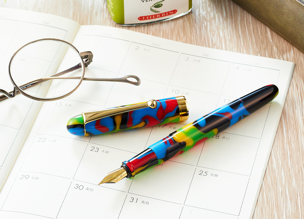 数量限定 マーブル］削り出しアクリル万年筆 - 大西製作所