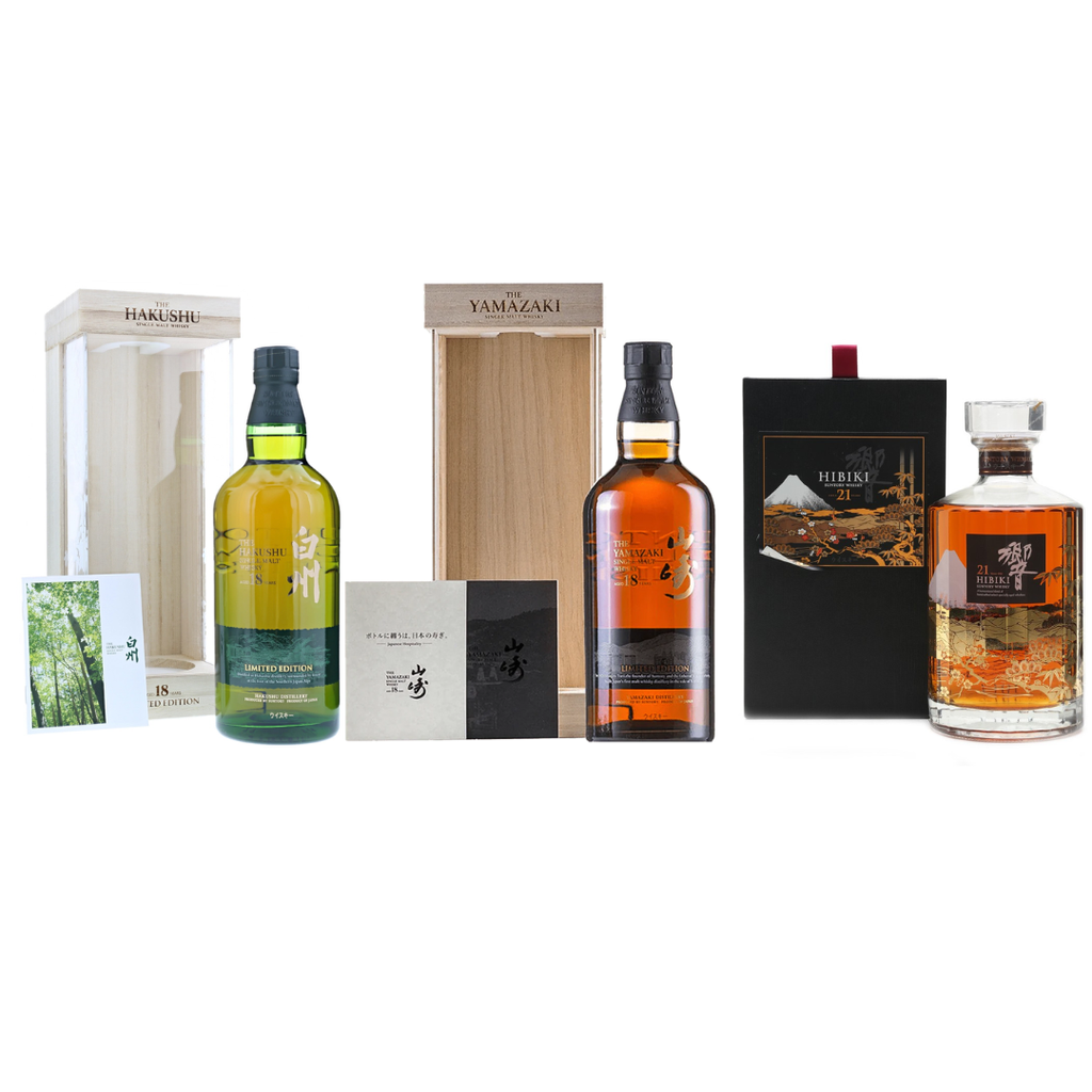 Hibiki 21年 & Hakushu 18年 & Yamazaki 18年 HIBIKI 21年 HAKUSHU 18