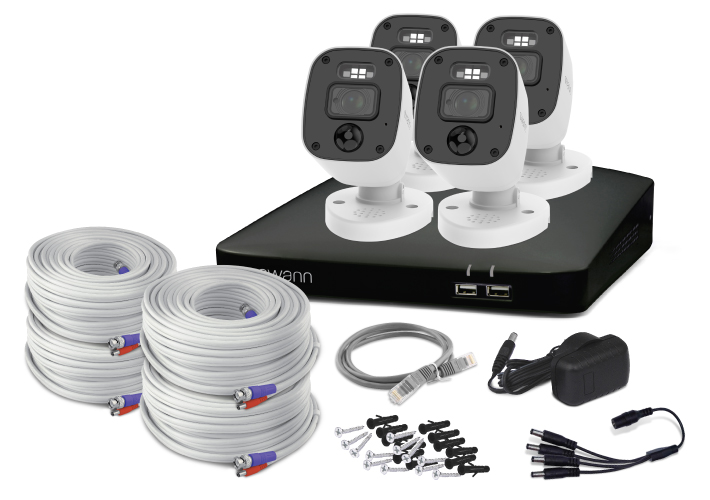 Home 4 Camera 8 Channel 4K Ultra HD DVR 1TB HDD Security System