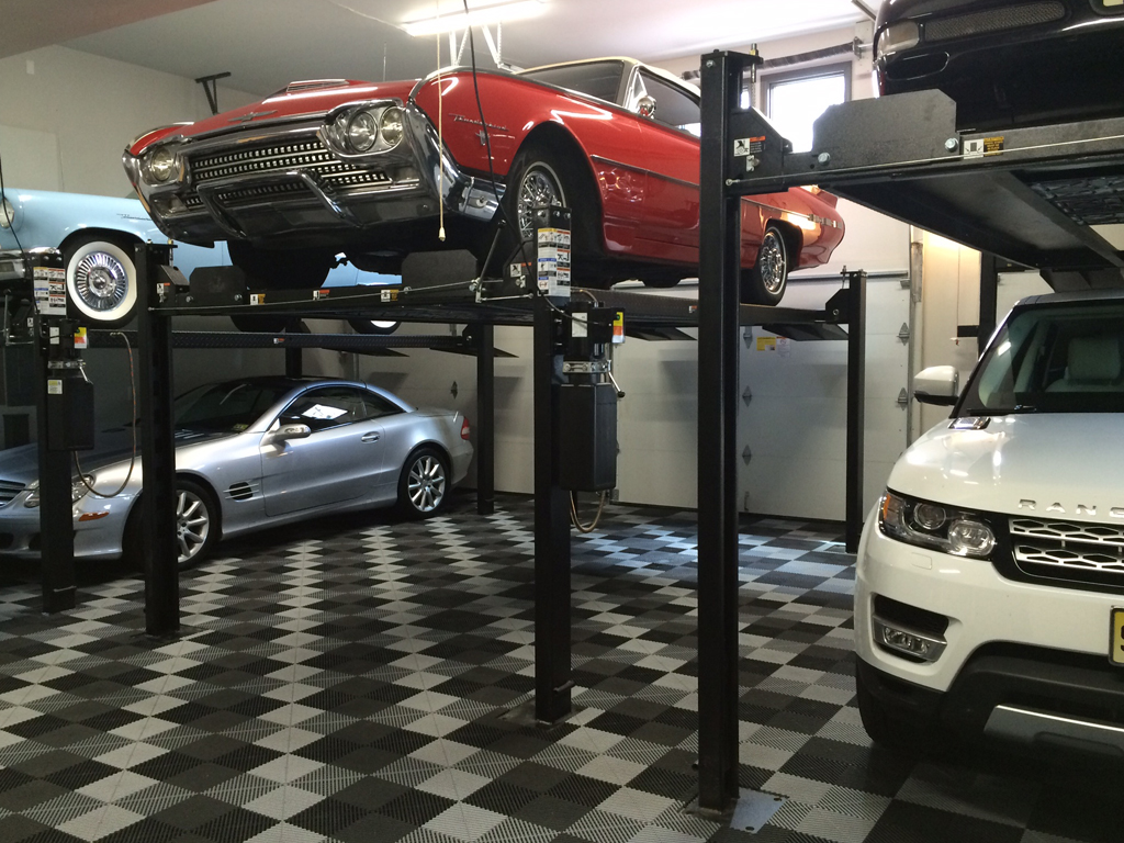Garage Tile Flooring with Car Lifts | Swisstrax Blog