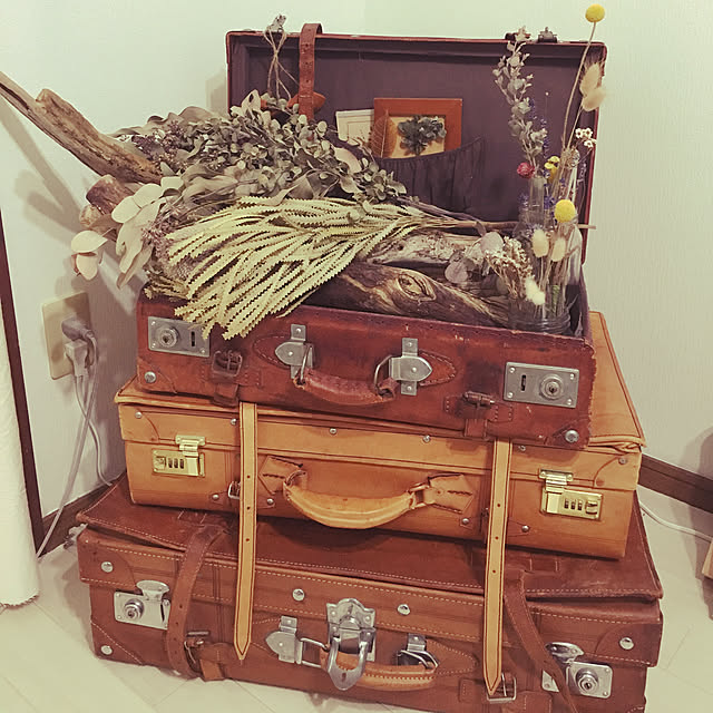 革トランクのインテリア実例 ｜ RoomClip（ルームクリップ）