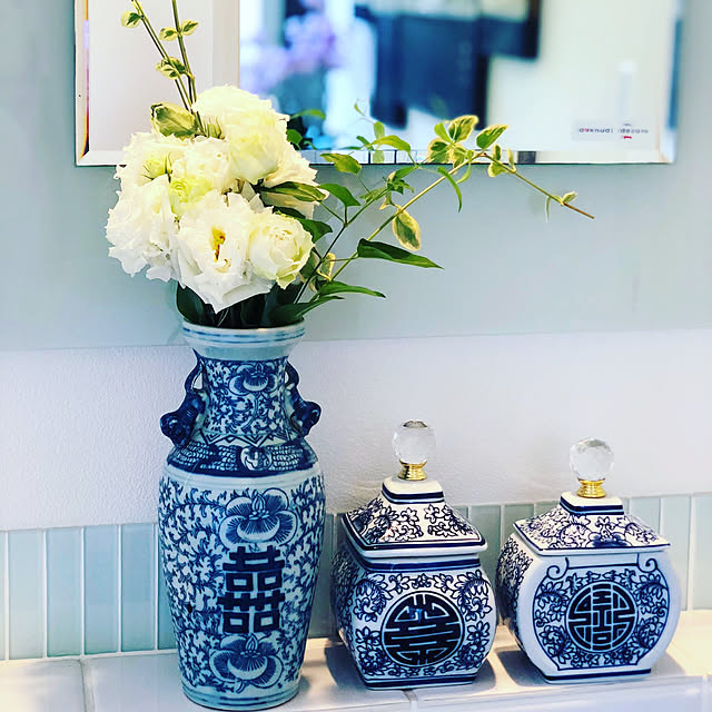 壺 花瓶 置物 シノワズリ クラシックモダン 花瓶 飾り壺 陶磁器 モダン
