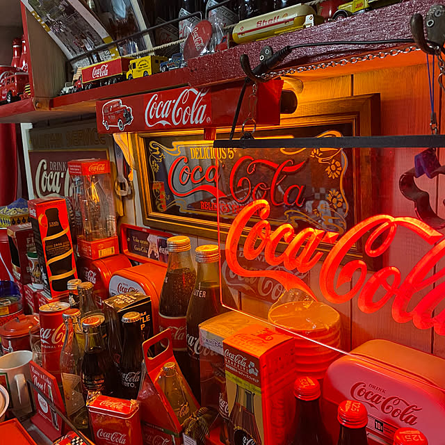 コカコーラのパブミラー/ミラー/コカコーラ好き☆/アメリカン雑貨