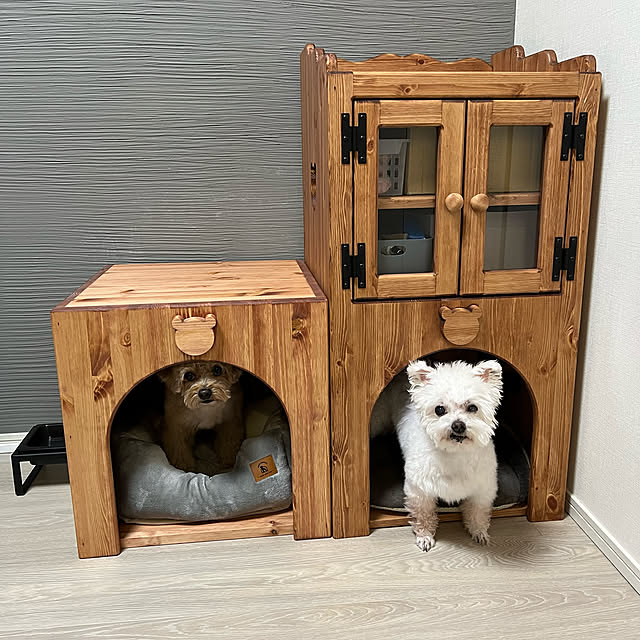 ハンドメイド 漆喰風 犬小屋 フェレット ペットハウス ケージ クレート