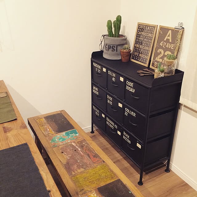 男前インテリア3段チェスト棚インダストリアル収納引出しスチール鉄