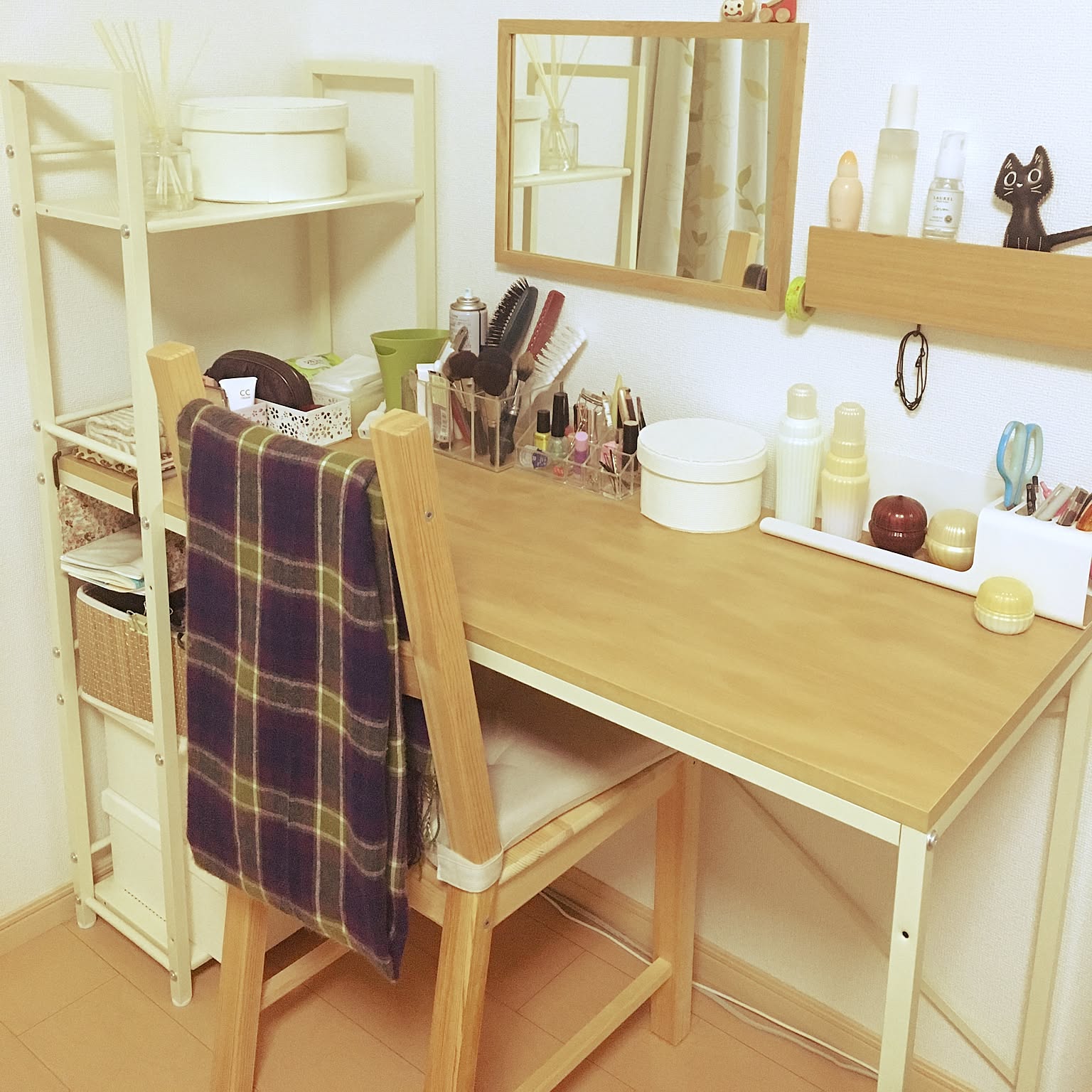 MUJI 無印良品 ドレッサー スツール付き オーク材