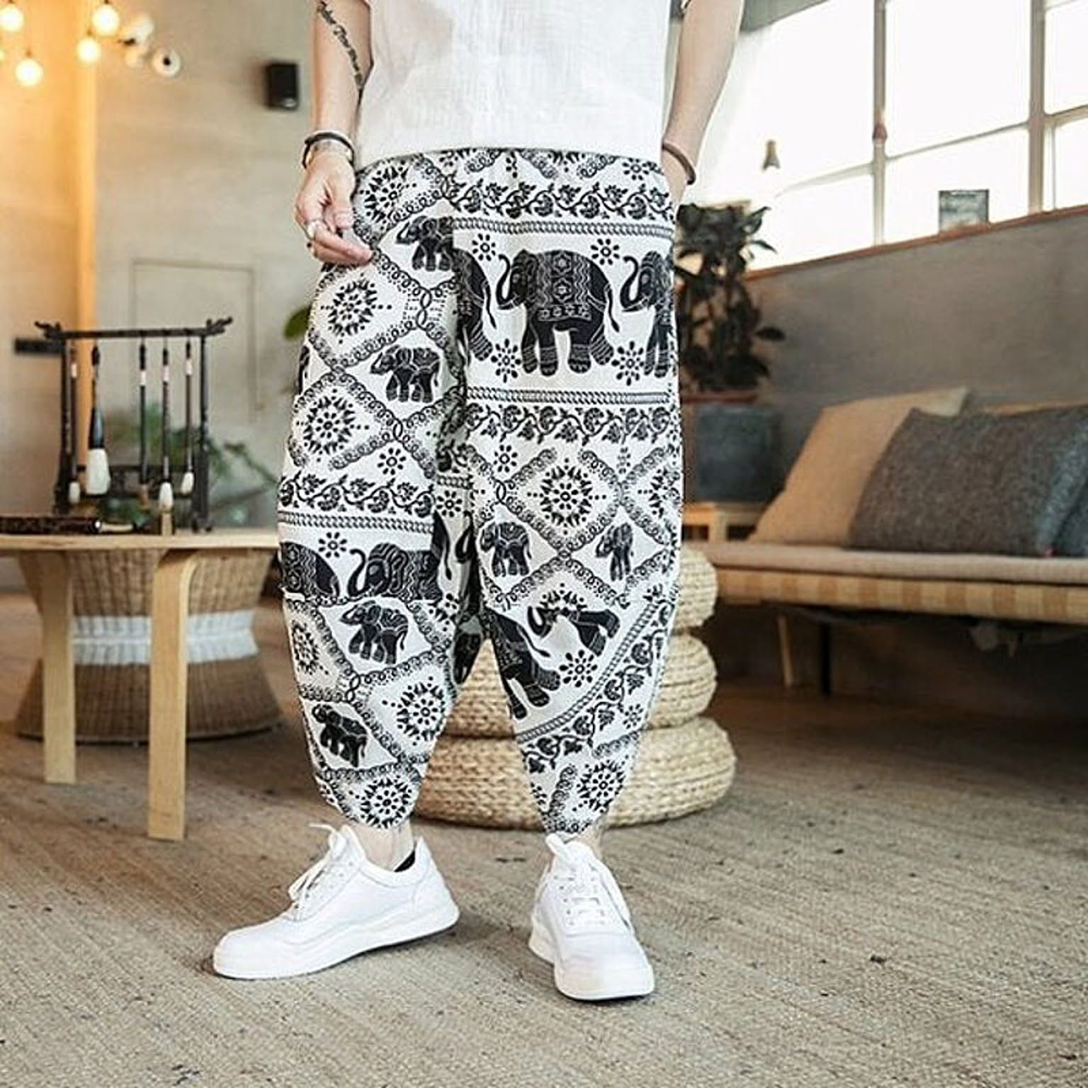 在庫限り】アラジン サルエル フリーサイズ アラジンパンツ アステカ