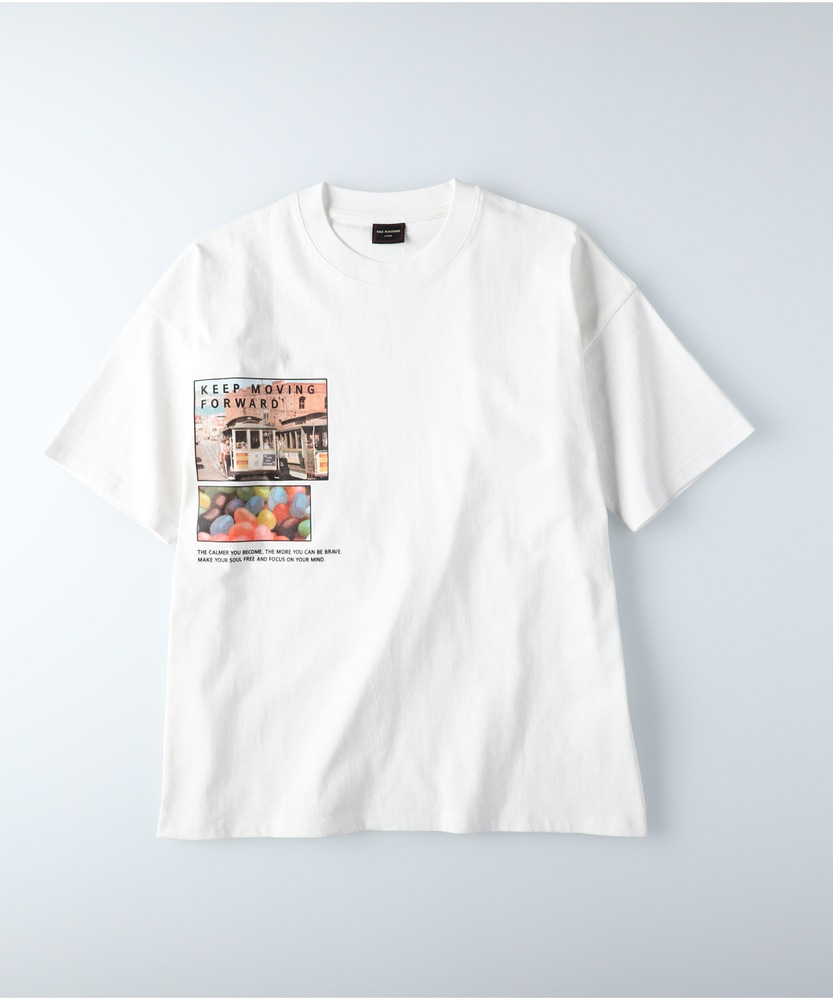 オーラルラビリンスビックシルエットTシャツ白色