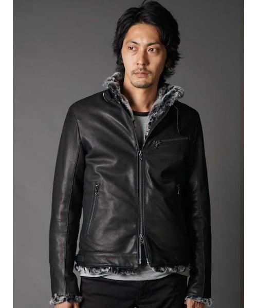SHELLAC（シェラック）の「Rex fur Full lining Leather jacket
