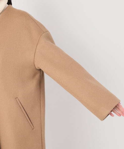 IENA（イエナ）の「ダブルビーバーVネックノーカラーコート◇（）」 - WEAR
