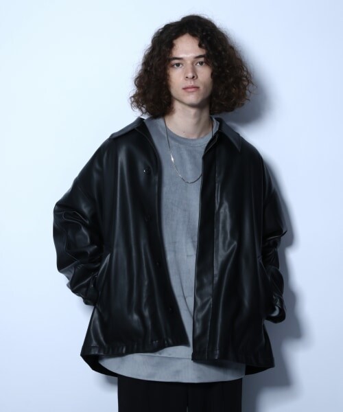 HARE レザージャケット HARE レザーブルゾン ブルゾン フェイクレザー