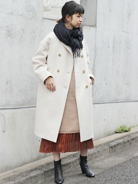 HAMILTONウール ダブルコート◇を使った人気ファッション