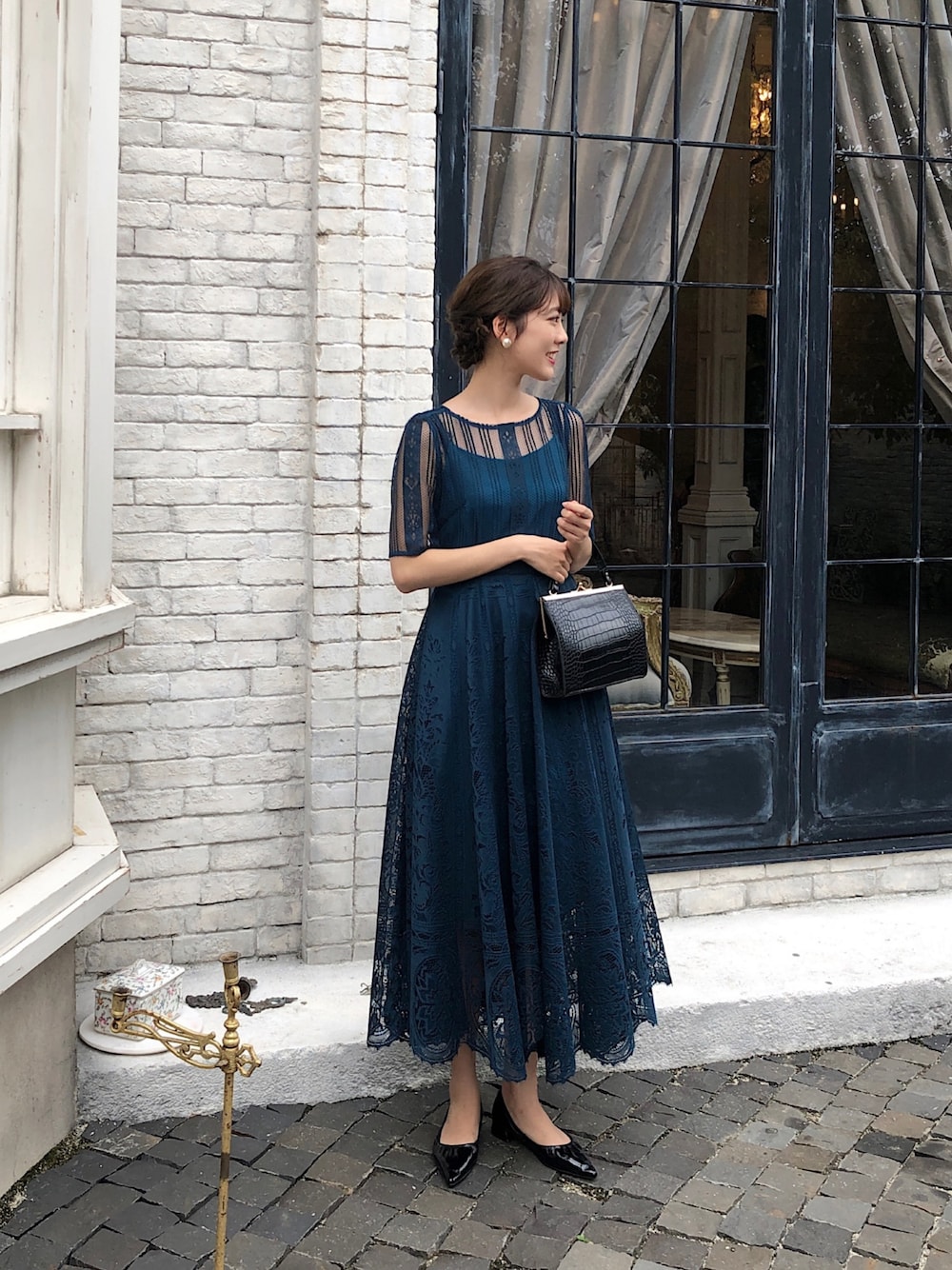 FRAY I.D（フレイアイディー）の「パネルレースドレス（ドレス）」 - WEAR