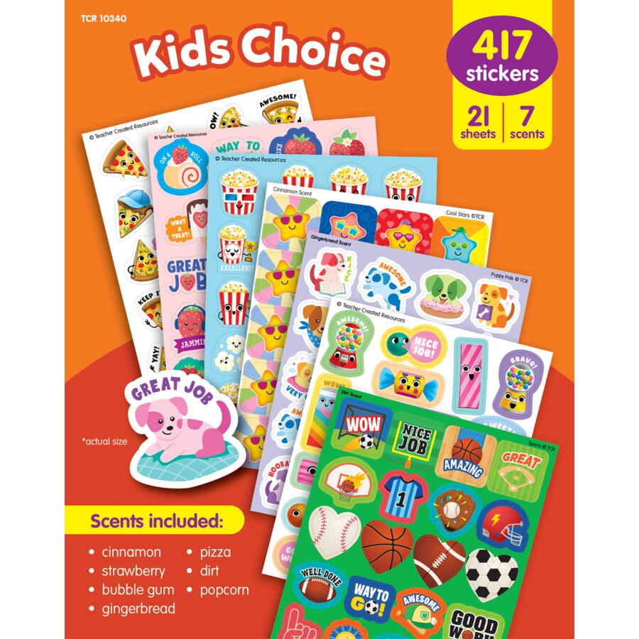 Kids Choice Smelly Stickers Variety Pack - TCR10340 | Teacher