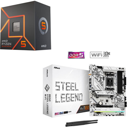 セット商品（AMD + ASRock） Ryzen 5 7600 + ASRock B650 Steel Legend