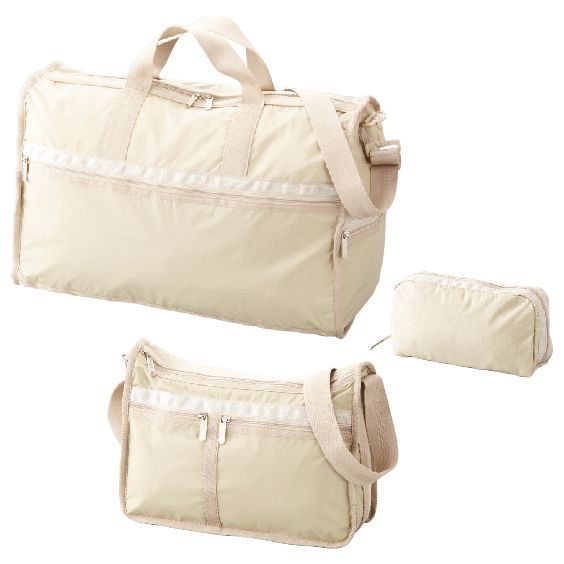 ボストンバッグ+ショルダーバッグ+ポーチ 3点セット ブラック