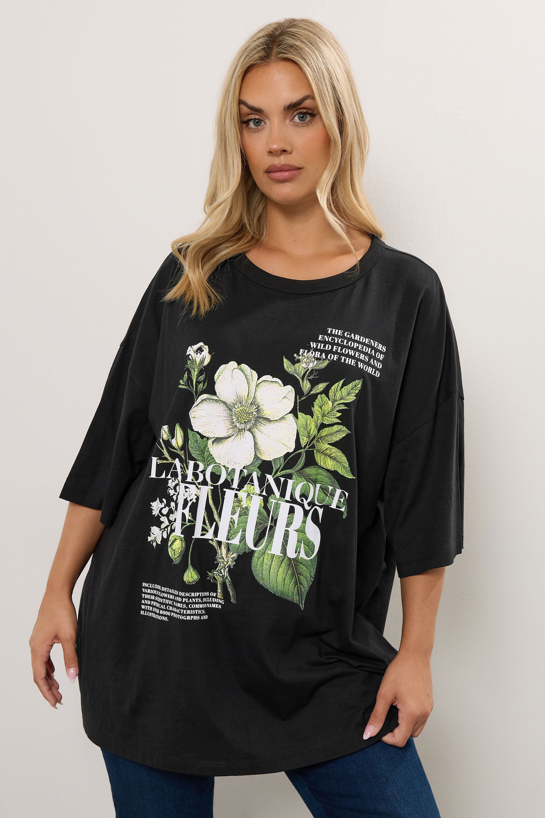 YOURS Plus Size Black 'La Botanique Fleurs' Floral Oversized