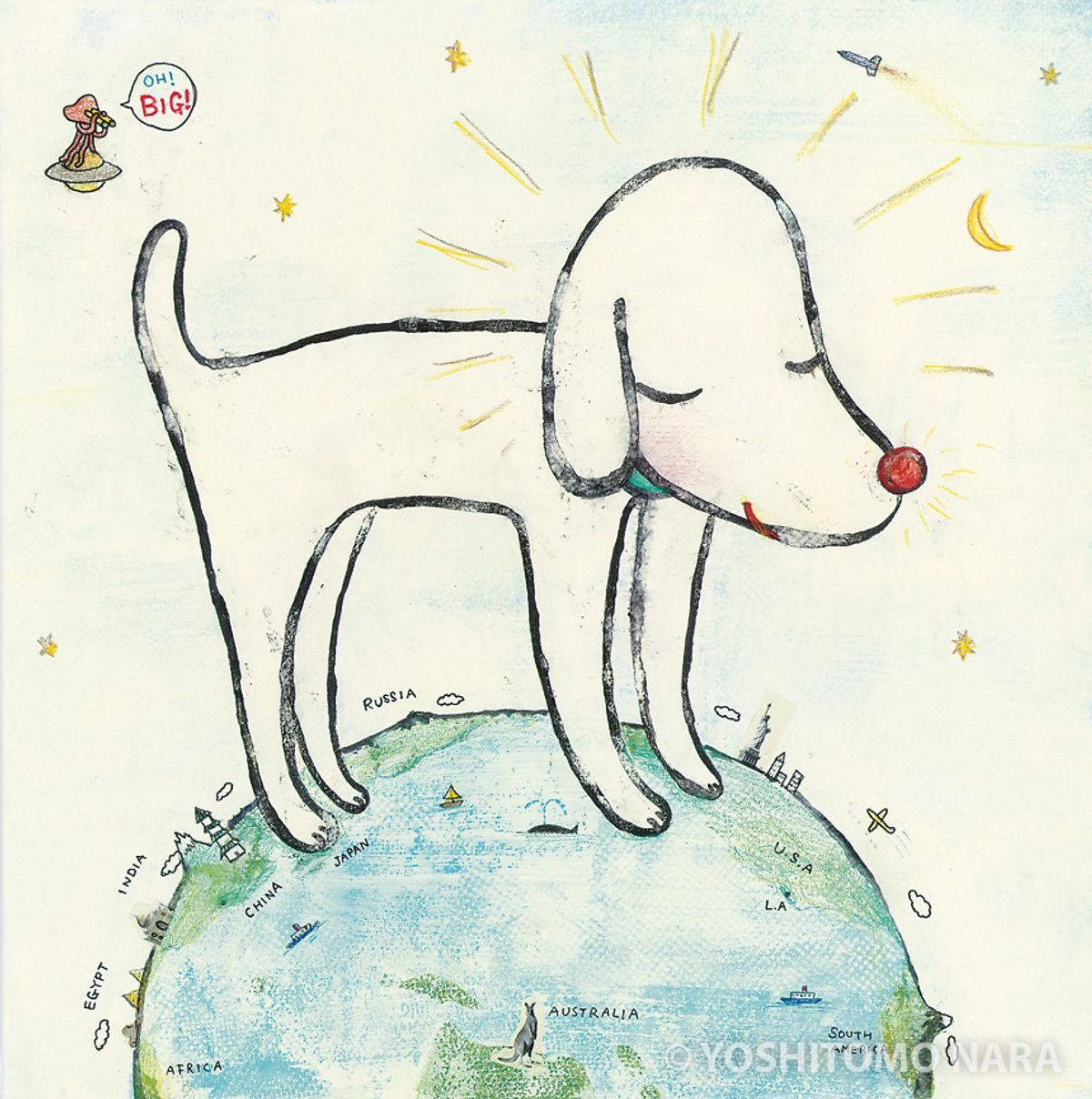 No.YNF1620 - 絵本『ともだちがほしかったこいぬ』のための装画 1996