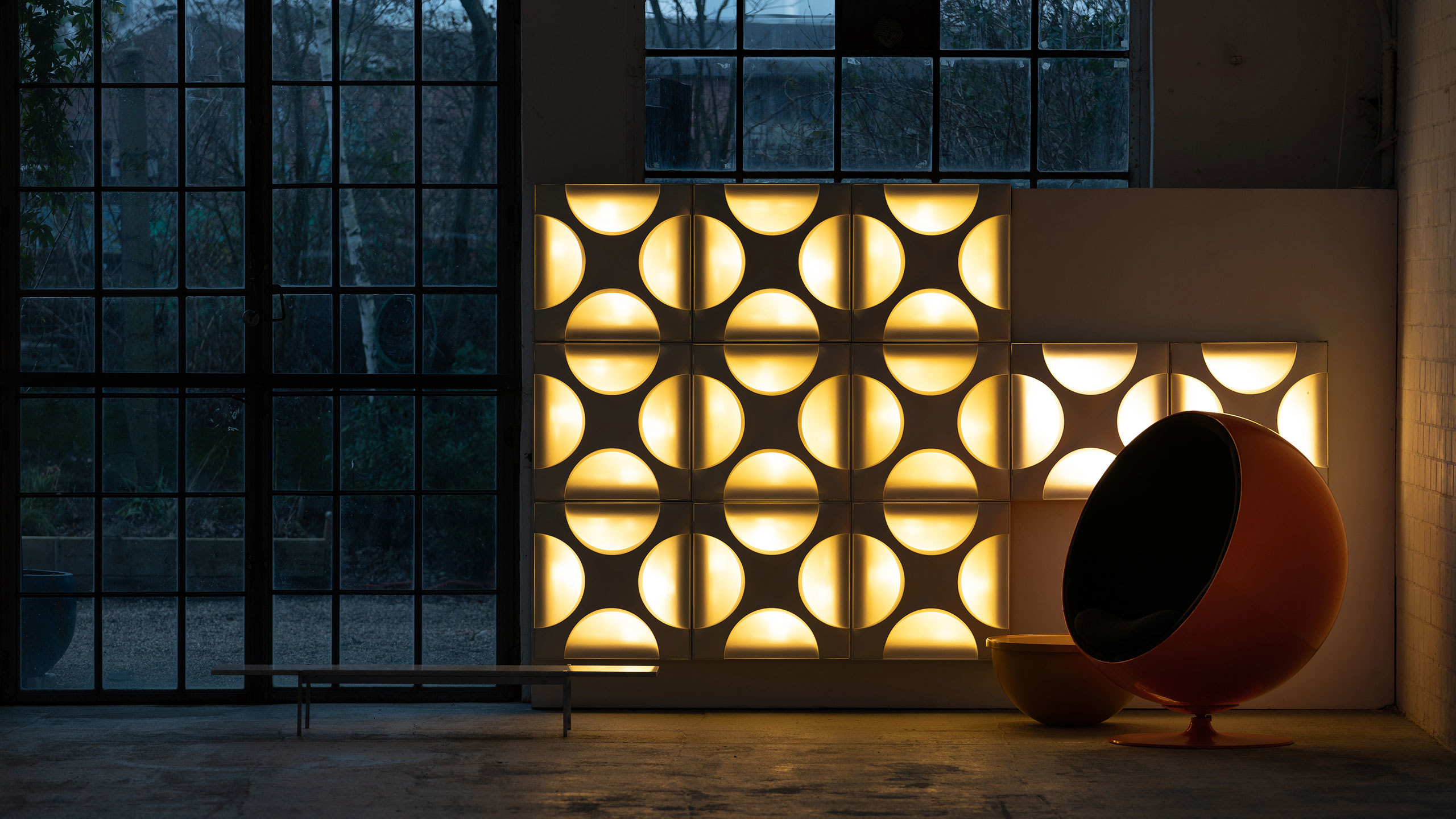 Cross Oyster Light, 1968 Rolf Krueger for Staff Leuchten