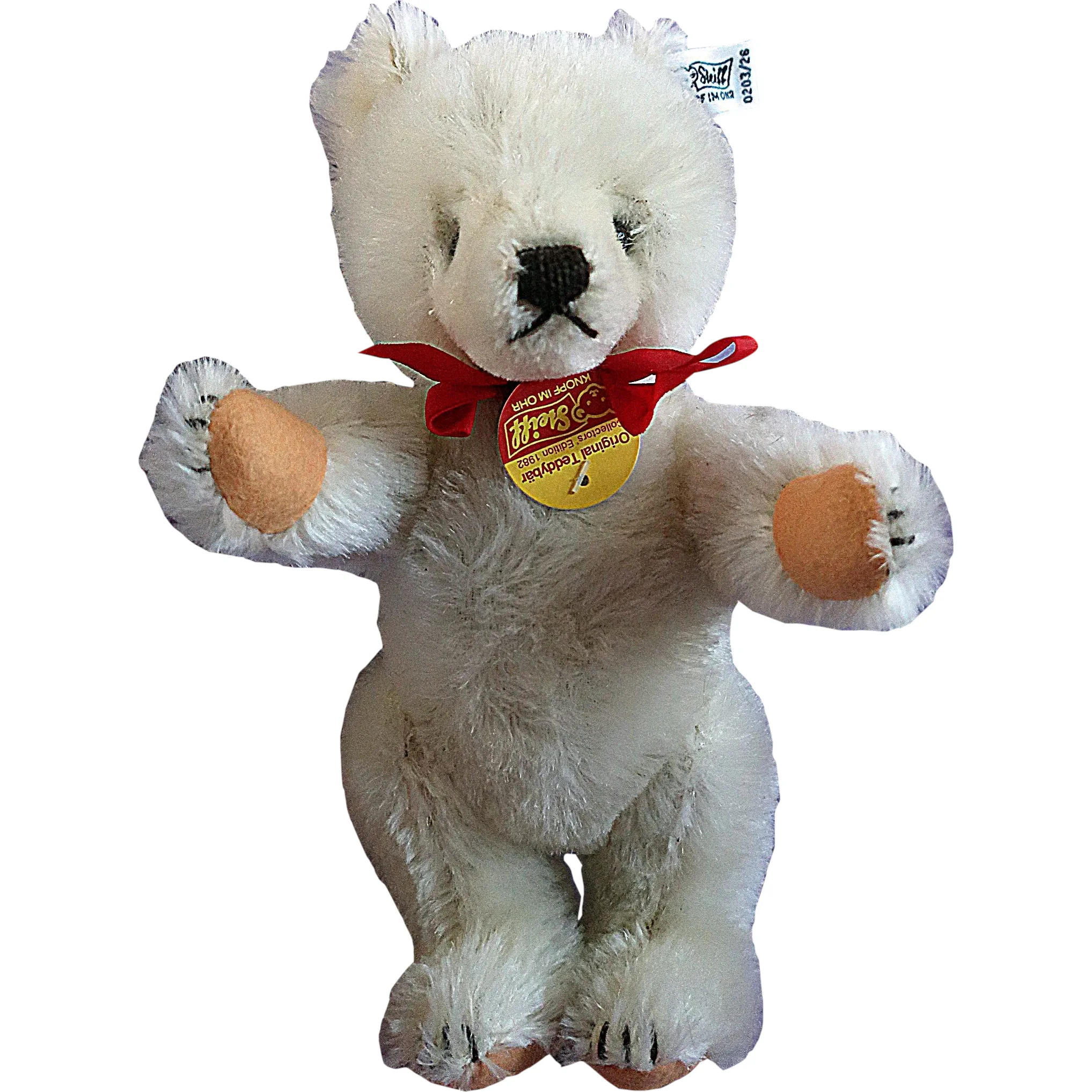 Steiff White Teddy Bear with tags. For Sale at Ruby Lane