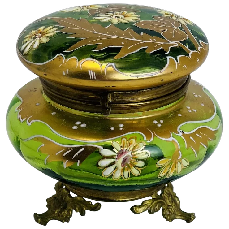 MOSER モーゼル 美しいガラス製ピッチャー 緑 金彩 MOSER モーゼル