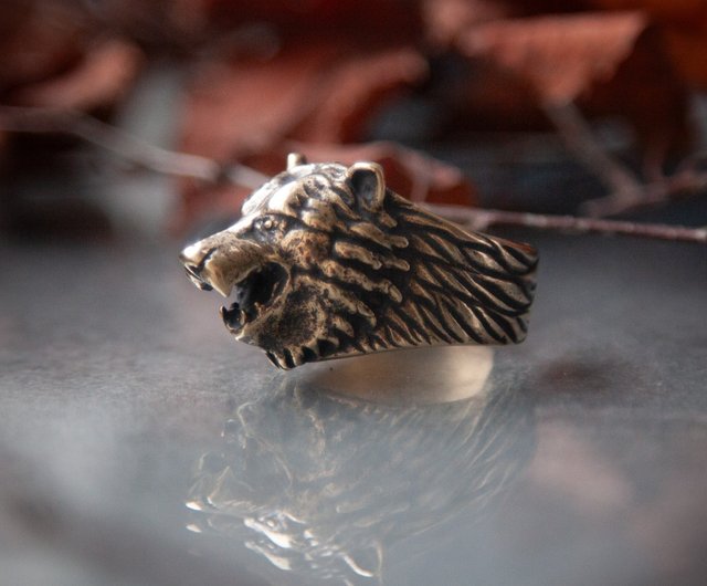 ロシア ベアヘッドリング。重厚感のある男性向けハンドメイド