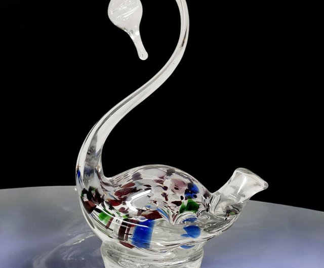 イタリア ムラーノ - オリジナル ムラーノ ガラスの白鳥 3 個セット