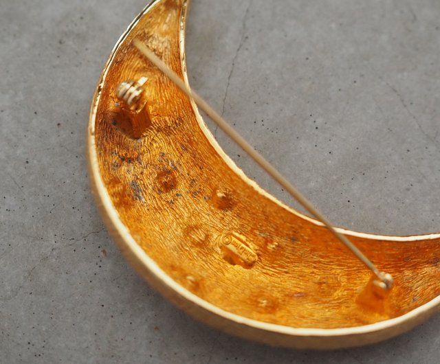 Dior ブローチ 月 MOON ビンテージ アンティーク old ゴールド Dior