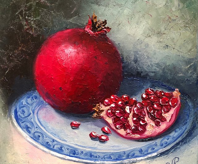 絵画 インテリア 額付(白) 油絵 uF6-061203 静物 果物 ぶどう 絵画