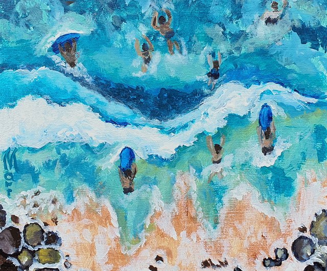 65.2×53cm 海の風景 テクスチャーアート 海の絵 海 海アート 65.2×