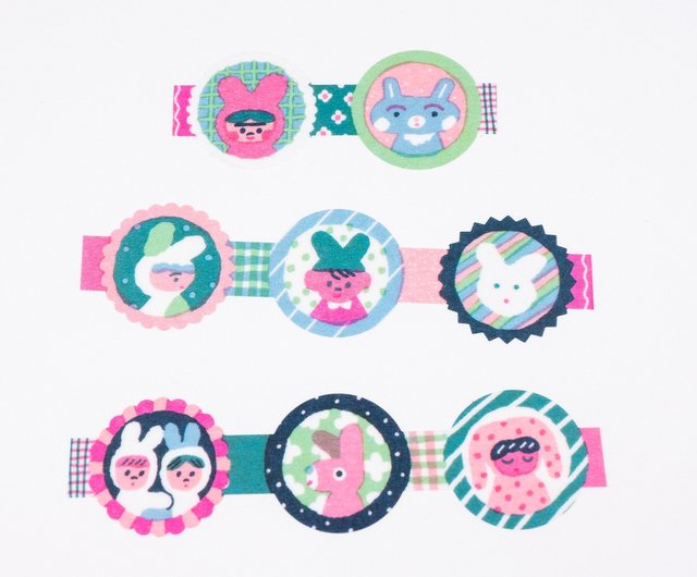 マスキングテープ うさぎ AIUEO | マスキングテープ・PET テープ - Pinkoi