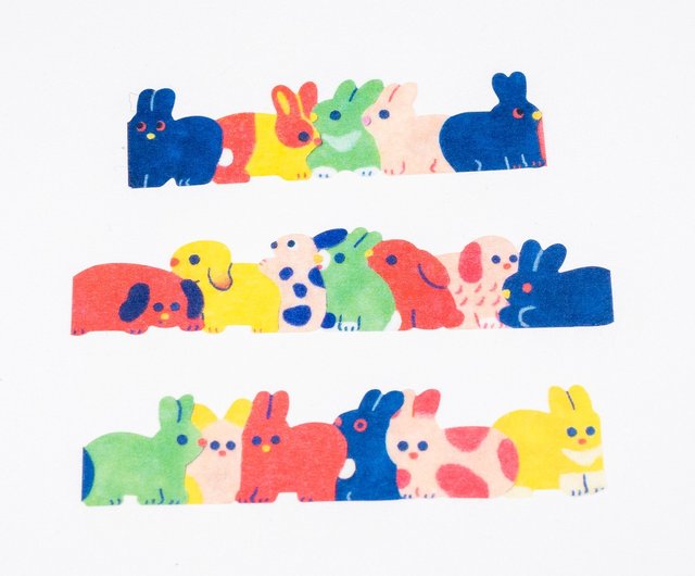 マスキングテープ うさぎ AIUEO | マスキングテープ・PET テープ - Pinkoi