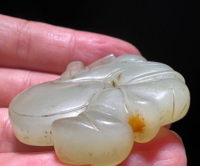 和闐玉和田玉清童子擊鼓玉雕把件古玉老玉玉器古董收藏山奇藝術｜吊飾