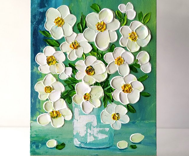 テクスチャーアート 絵画 インテリアアート 花 立体 絵 花の絵