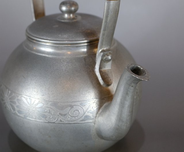 台灣【日本古美術】錫壺薩摩錫器湯沸煮水壺天然薌沉香檀香茶器香道具