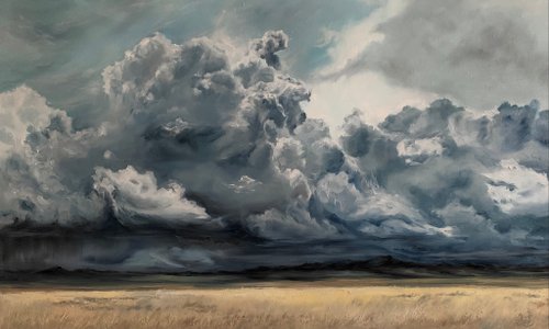 絵画 895 油絵/抽象画風/空・雲/S6号 絵画 895 油絵/抽象画風/空・雲