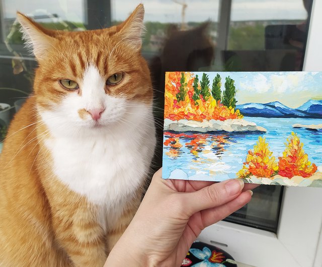 ホアンキエム湖での晩秋 (油絵) ホアンキエム湖での晩秋 (油絵) P15